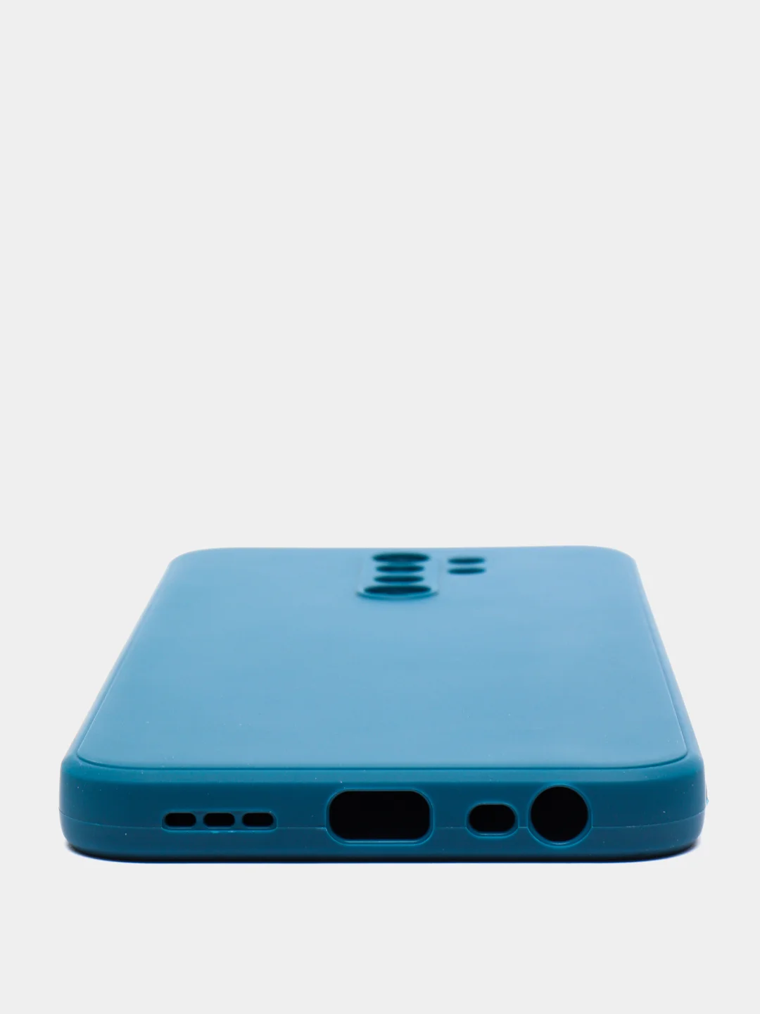 Синий меланж чехол для Xiaomi Redmi 9 матовый, силиконовый, с закрытым низом и бархатом внутри