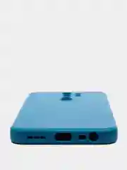 Синий меланж чехол для Xiaomi Redmi 9 матовый, силиконовый, с закрытым низом и бархатом внутри