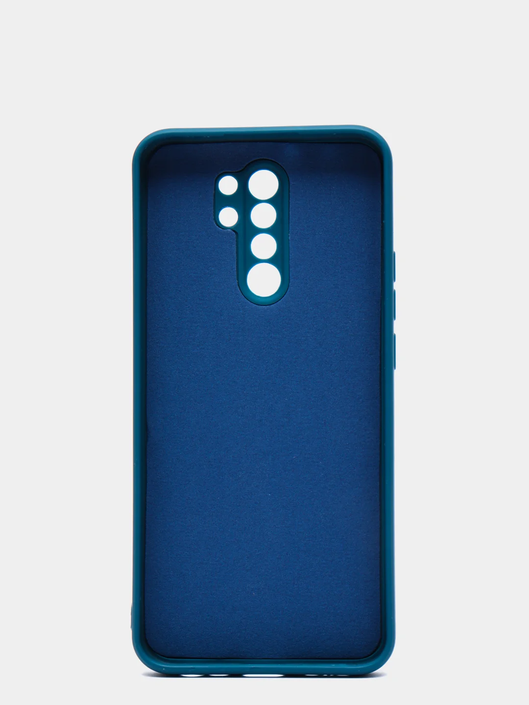 Синий меланж чехол для Xiaomi Redmi 9 матовый, силиконовый, с закрытым низом и бархатом внутри
