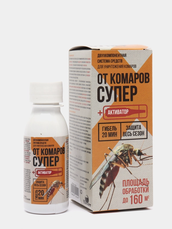 Средство от комаров "Супер", с активатором, в коробке, 80 мл