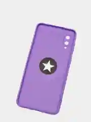 Фиолетовый чехол Samsung Galaxy A02, Самсунг Галакси А02 силиконовый с кольцом-держателем