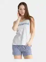 Серый костюм женский с майкой и шортами из хлопка