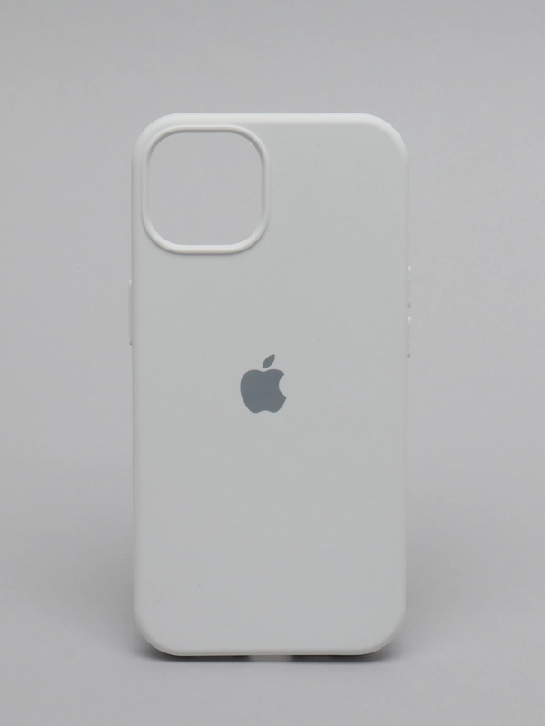 Чехол для iPhone 13 Silicone Case закрытый низ с логотипом