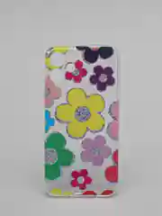 Желтый чехол Apple iPhone 12, 12 Pro, 12 Mini прозрачный с рисунком и блестками