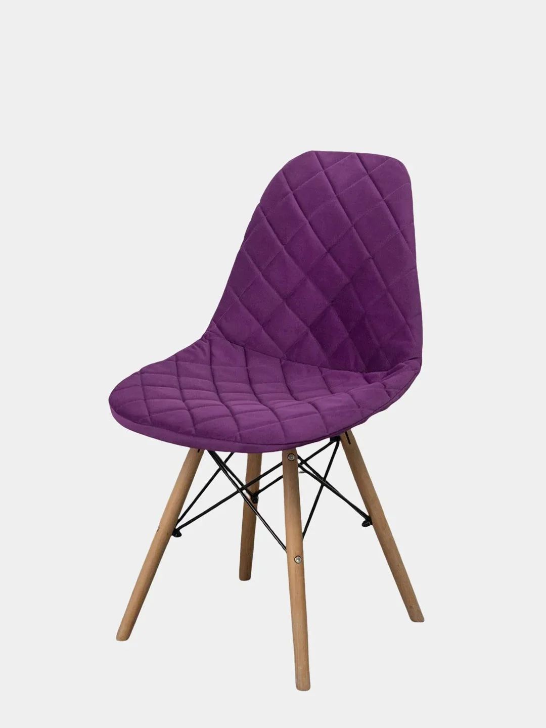Фиолетовый чехол на стул Eames, с поролоном