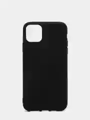 Силиконовый чёрный матовый чехол для iPhone 11 Pro Max, 12 Pro Max, 13 Pro Max, 14 Plus