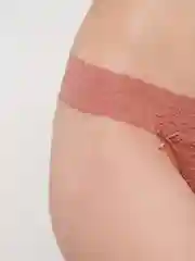 Коралловый меланж стринги женские кружевные