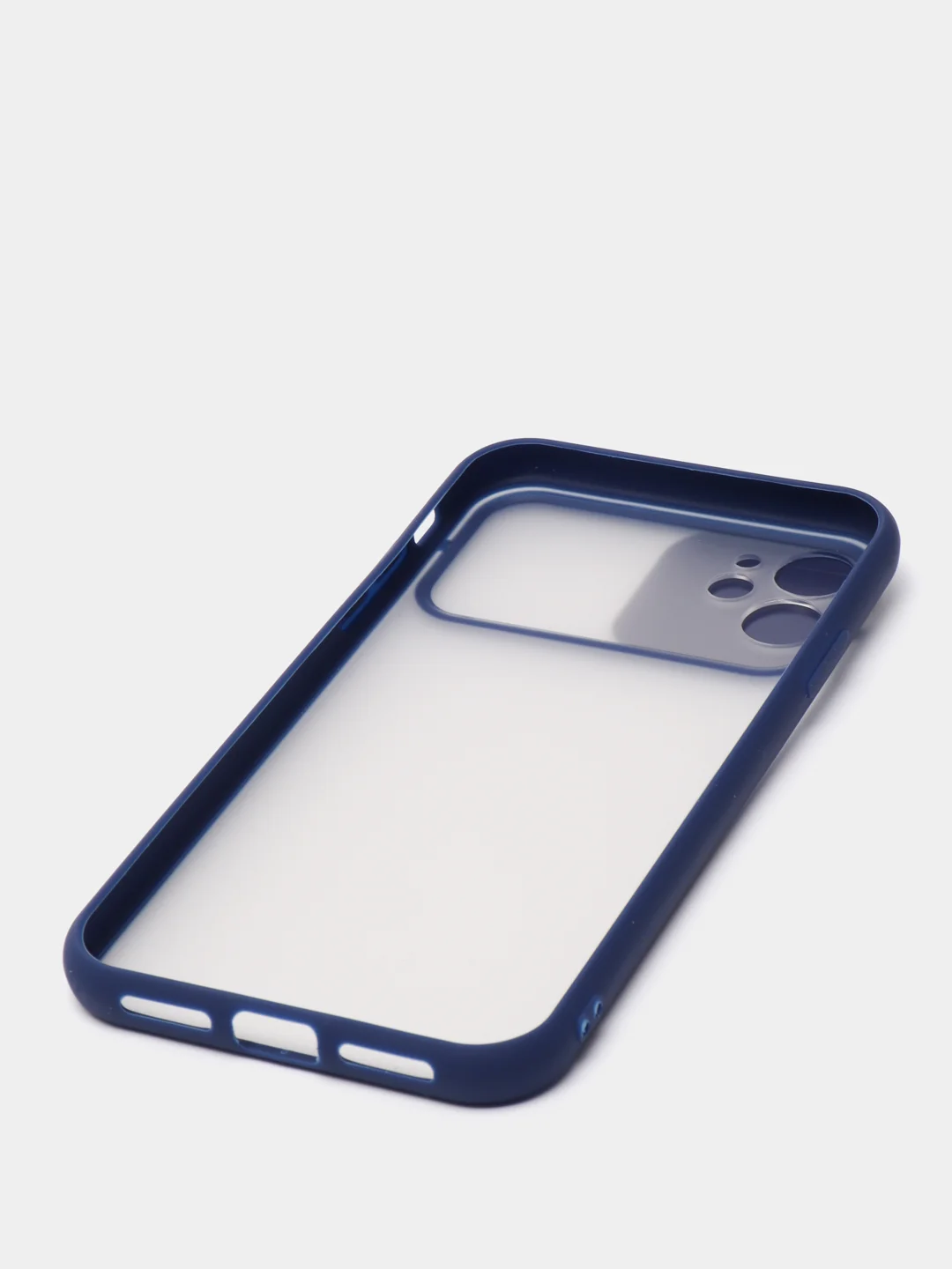 Синий чехол с защитой для камеры на iPhone (Айфон) 6 Plus, 7, XS, 11 Pro Max, 12 mini, 13 Pro