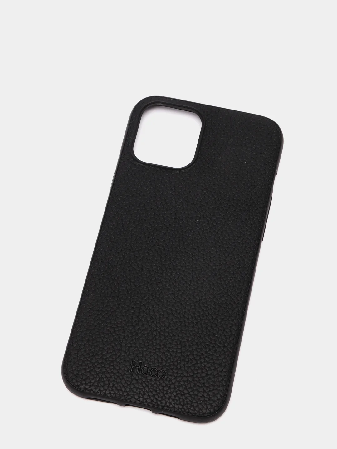 Черный чехол iPhone 12 Mini, 12 / 12 Pro, 12 Pro Max силиконовый "под кожу"