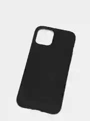 Черный чехол iPhone 12 Mini, 12 / 12 Pro, 12 Pro Max силиконовый "под кожу"