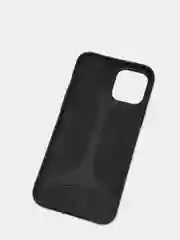 Черный чехол iPhone 12 Mini, 12 / 12 Pro, 12 Pro Max силиконовый "под кожу"