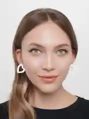 Белый серьги Minimalism "Сердца"