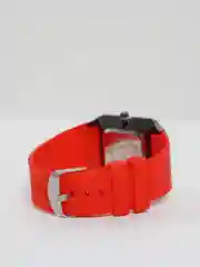 Алый женские брендовые наручные часы на силиконовом ремешке