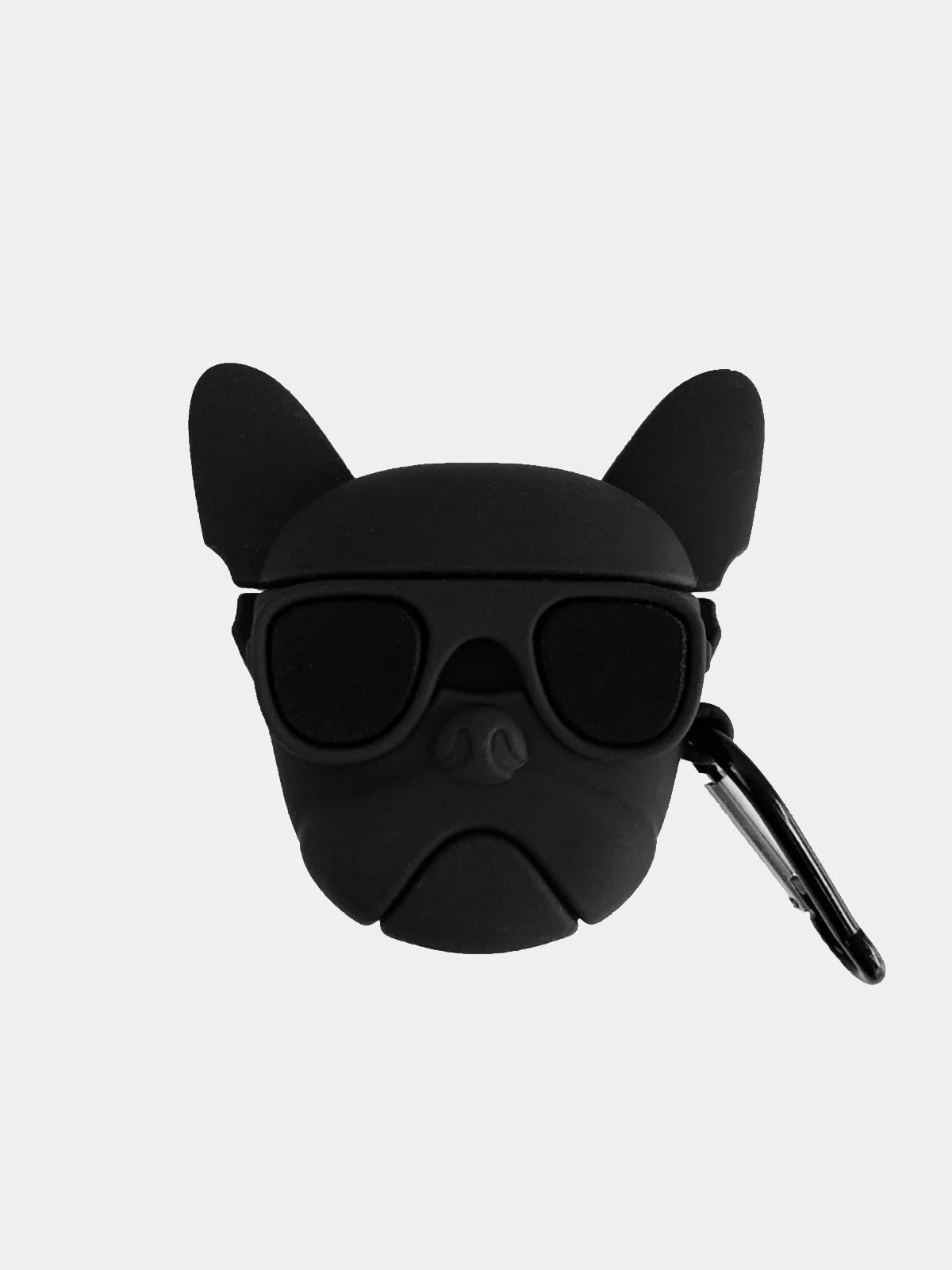 Серый меланж чехол для наушников AirPods 1/2 силиконовый