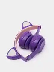 Фиолетовый беспроводные наушники с ушками