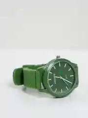 Лесной зеленый женские наручные часы на силиконовом ремешке