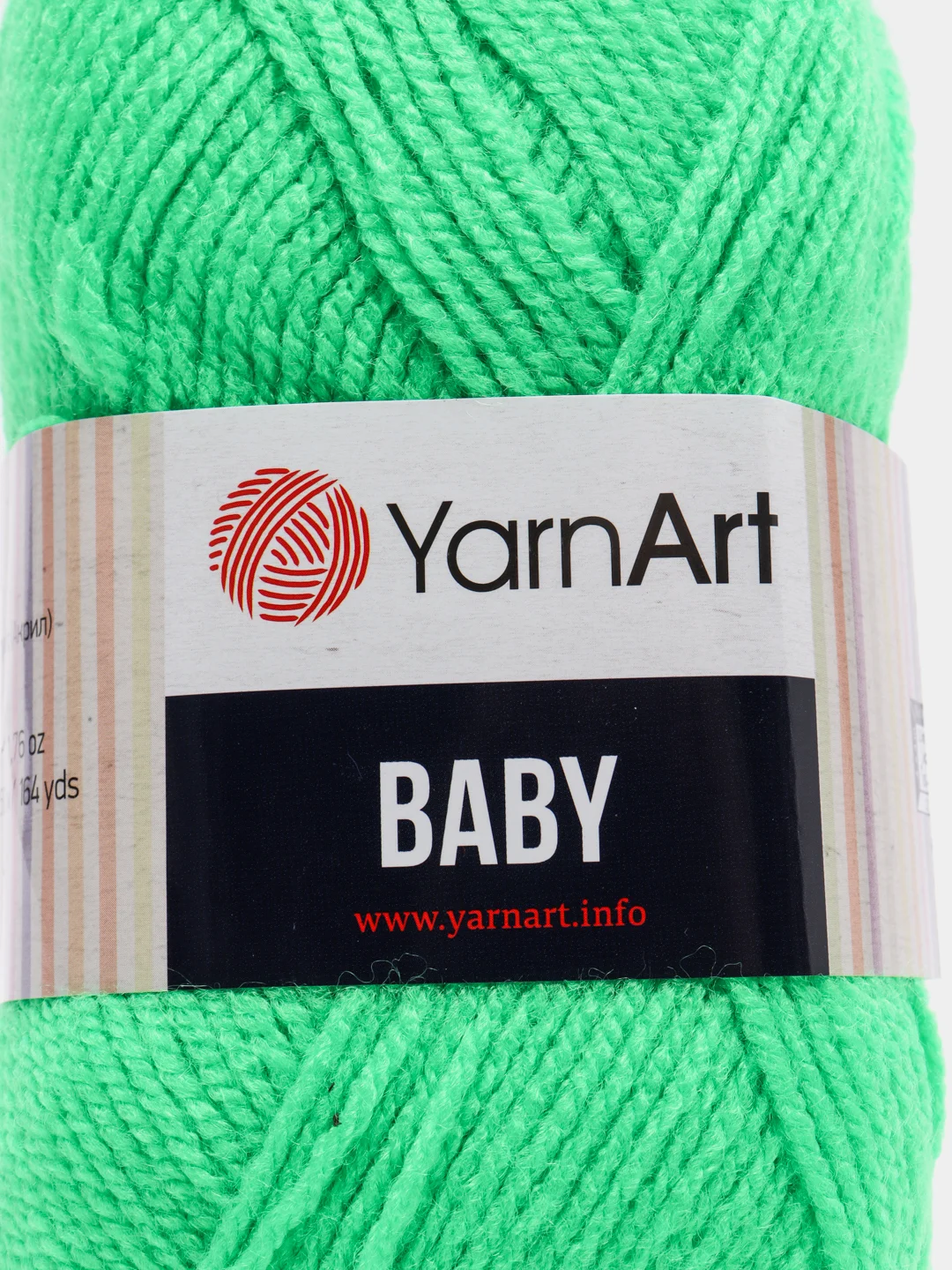 Зеленый пряжа YarnArt "Baby", 50г, 150м, 100% акрил
