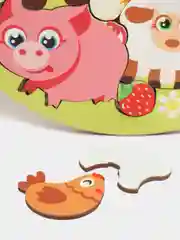 Белый головоломки-сортер деревянные