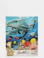 Белый пазлы 1000 элементов, животный мир