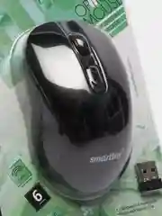 Черный мышь беспроводная Smartbuy LUCK, серая и черная