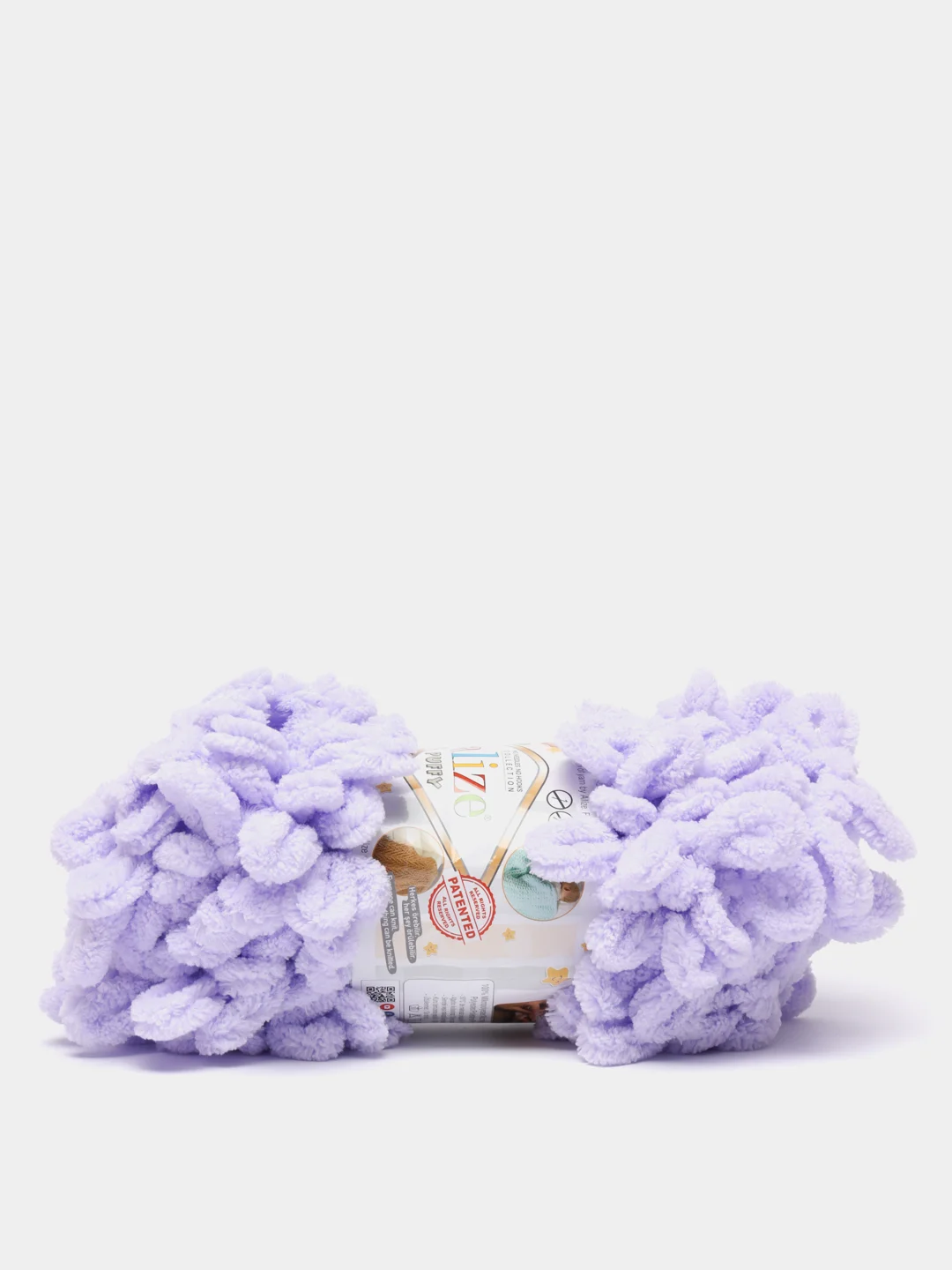 Лавандовый пряжа Alize Puffy, петельки большие, микрополиэстер, 100 г, 9 м