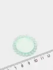 Бирюзовый крышечка-серединка со стразами