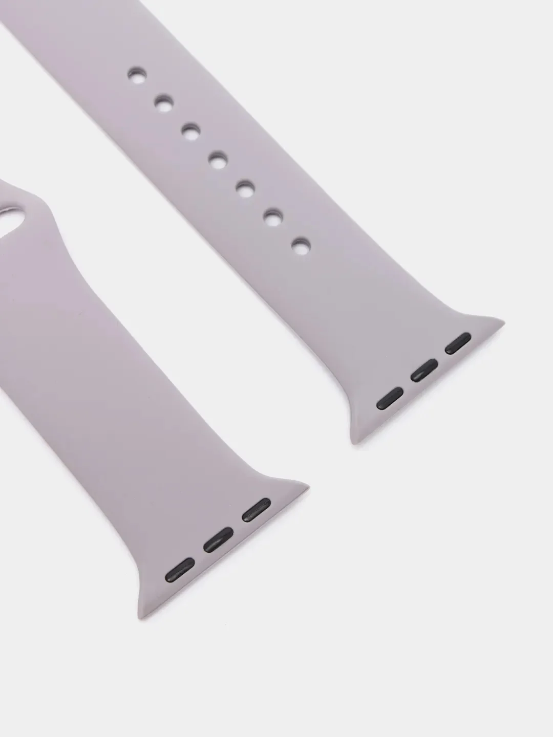 Серебряный ремешок, силиконовый, цветной, для Apple Watch, 38, 40, 42, 44, 45, 49 мм