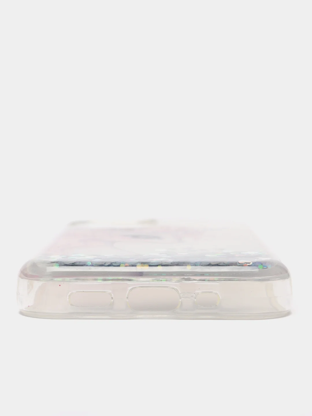 Белый силиконовый чехол Переливашка для iPhone 12 Mini
