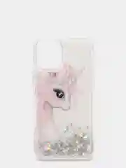 Белый силиконовый чехол Переливашка для iPhone 12 Mini