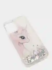 Белый силиконовый чехол Переливашка для iPhone 12 Mini