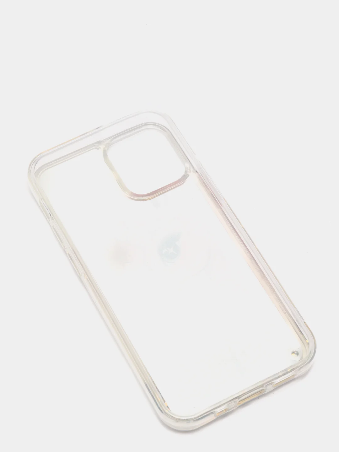 Белый силиконовый чехол Переливашка для iPhone 12 Mini