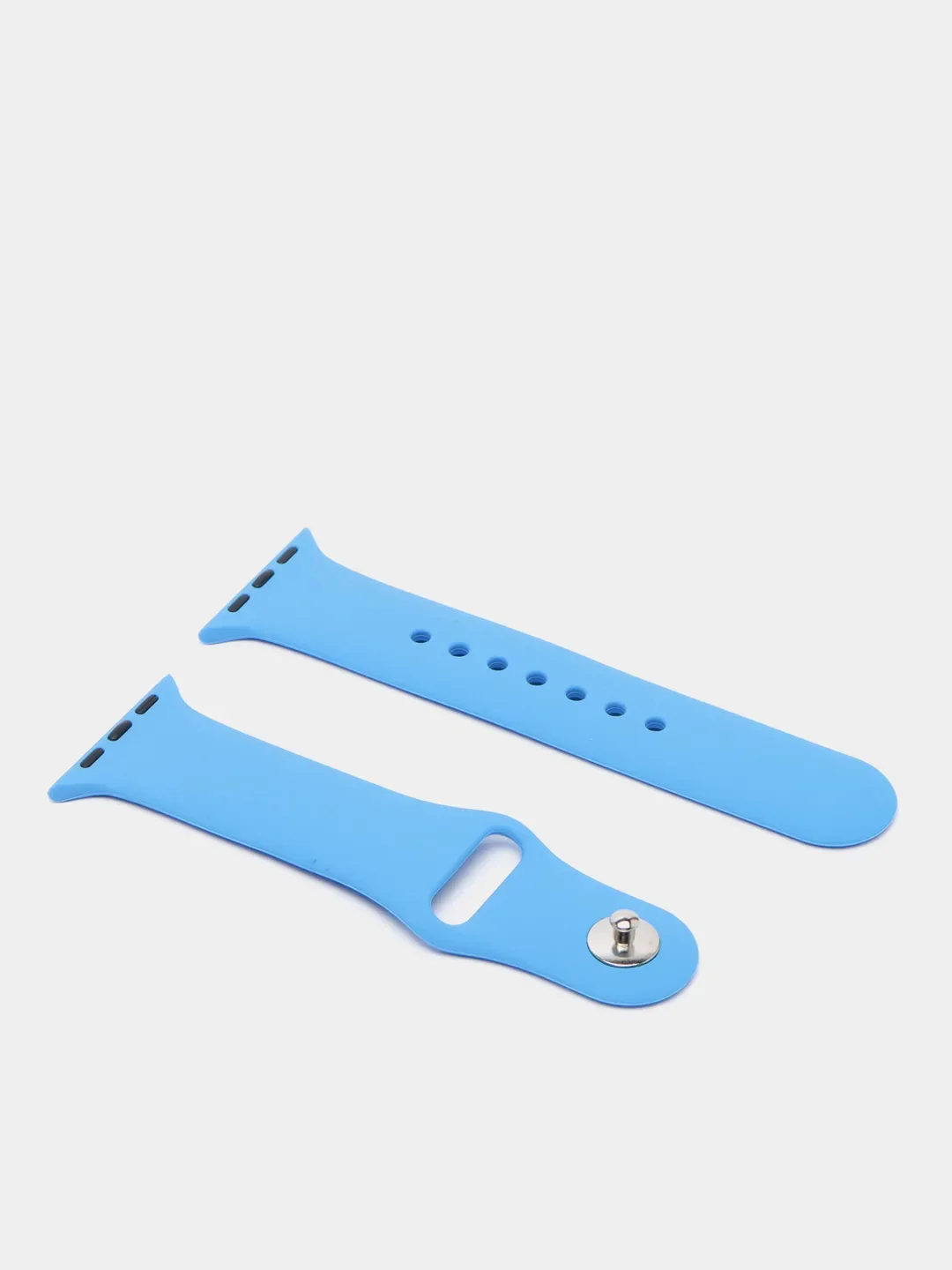 Голубой ремешок, силиконовый, цветной, для Apple Watch, 38, 40, 42, 44, 45, 49 мм
