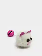 Белый игрушка для кошек "Мышка погремушка с колокольчиком"