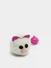 Белый игрушка для кошек "Мышка погремушка с колокольчиком"