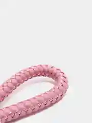 Розовый брелок для ключей 2 кольца