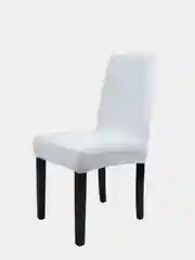 Белый чехол на стул со спринкой