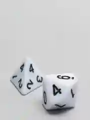 Белый набор кубиков для D&D, Dungeons and Dragons, ДнД, DnD, для ролевых игр, Pathfinder 7 шт