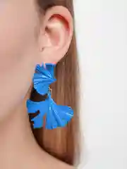 Синий серьги цветок / Серьги красные