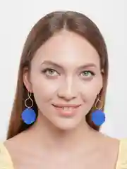 Индиго серьги текстурные "Леди"