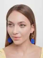 Индиго серьги текстурные "Леди"
