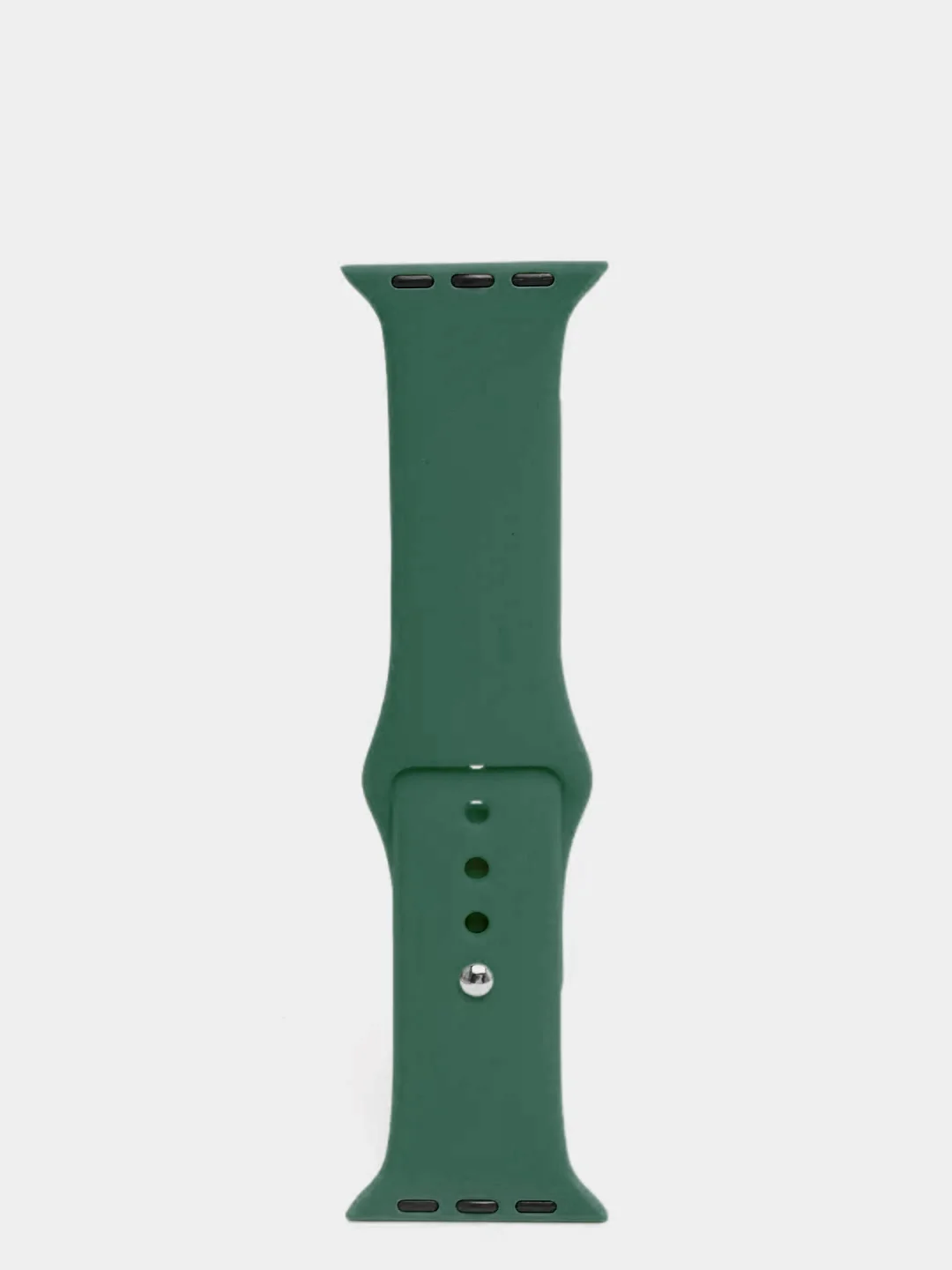 Тёмно-зелёный силиконовый ремешок для Apple Watch 3, 4, 5, 6, 7, SE на 42, 40, 44