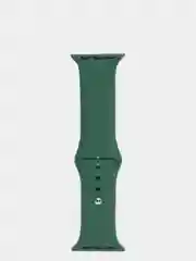 Тёмно-зелёный силиконовый ремешок для Apple Watch 3, 4, 5, 6, 7, SE на 42, 40, 44