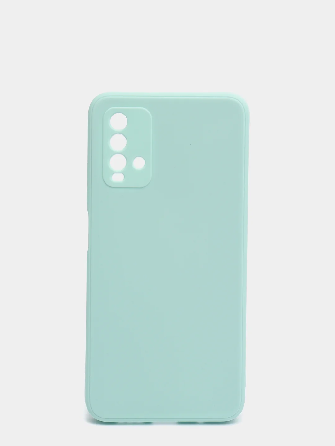 Бирюзовый чехол для Xiaomi Redmi 9T матовый силиконовый с защитой камер и бархатом внутри