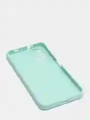 Бирюзовый чехол для Xiaomi Redmi 9T матовый силиконовый с защитой камер и бархатом внутри