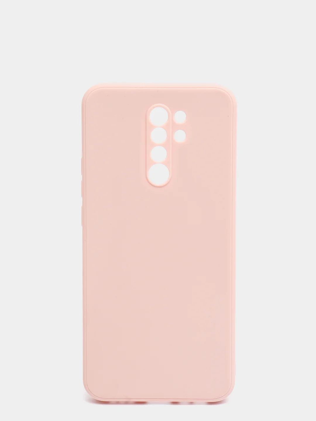 Коралловый меланж чехол для Xiaomi Redmi 9 матовый, силиконовый, с закрытым низом и бархатом внутри