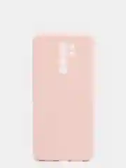 Коралловый меланж чехол для Xiaomi Redmi 9 матовый, силиконовый, с закрытым низом и бархатом внутри