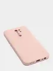 Коралловый меланж чехол для Xiaomi Redmi 9 матовый, силиконовый, с закрытым низом и бархатом внутри
