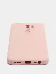 Коралловый меланж чехол для Xiaomi Redmi 9 матовый, силиконовый, с закрытым низом и бархатом внутри