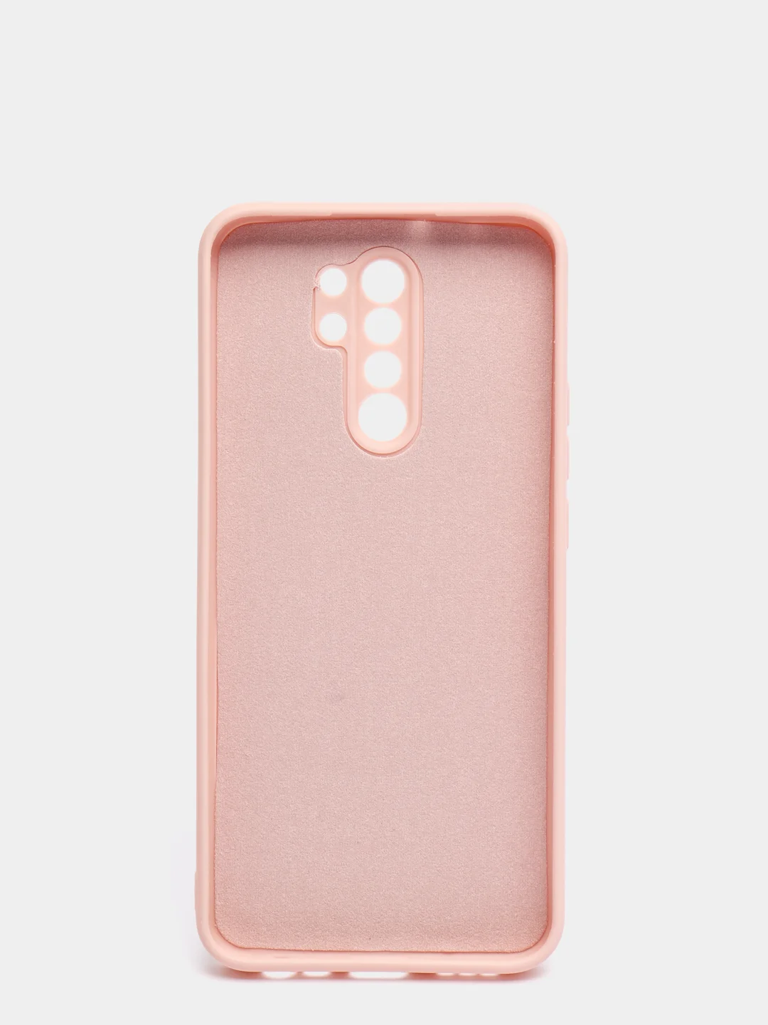 Коралловый меланж чехол для Xiaomi Redmi 9 матовый, силиконовый, с закрытым низом и бархатом внутри