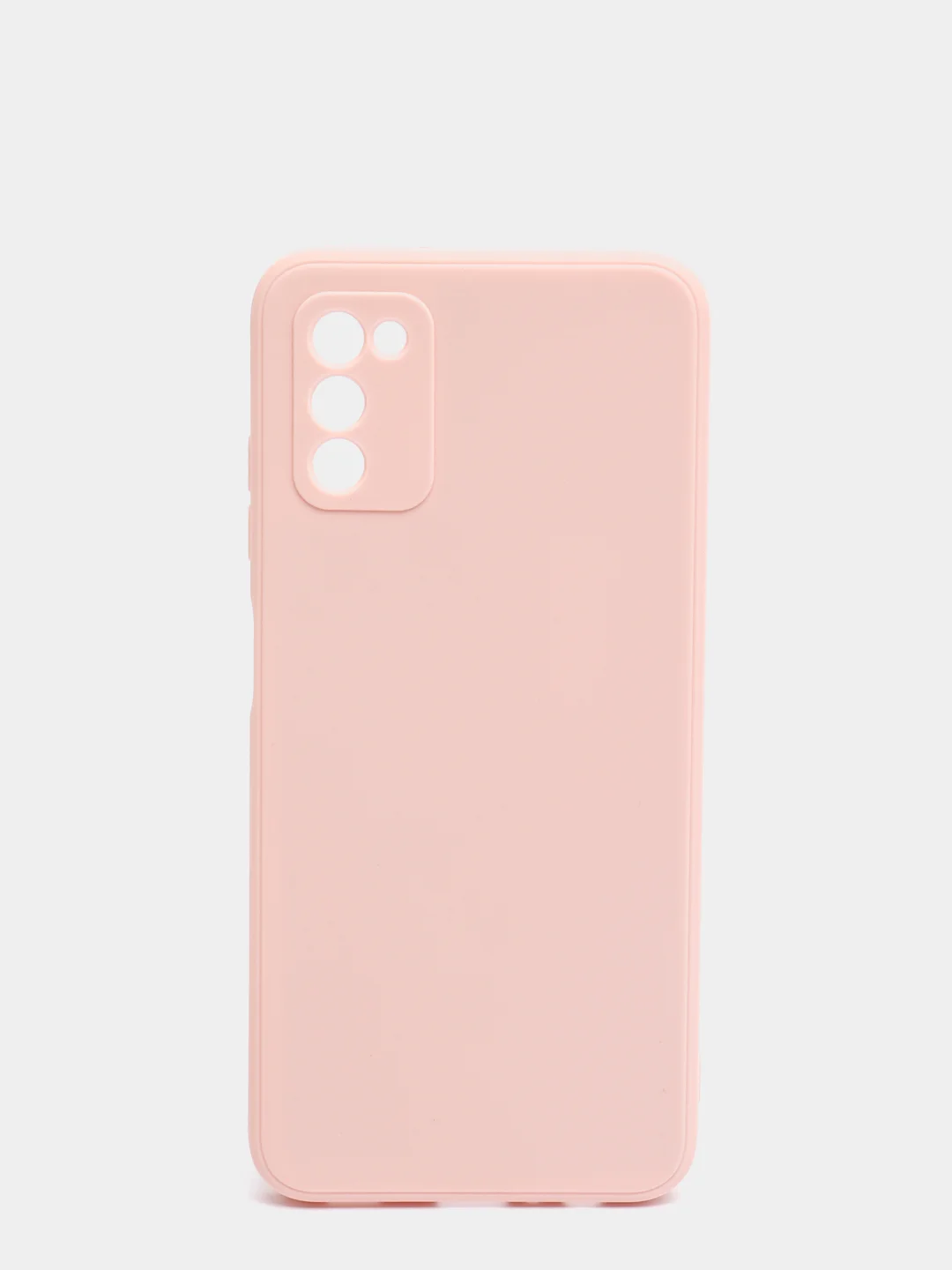 Коралловый меланж чехол Samsung Galaxy A03S матовый силиконовый с закрытым низом и бархатом внутри